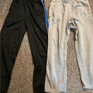 Kids Black and Gray Track Pants Set